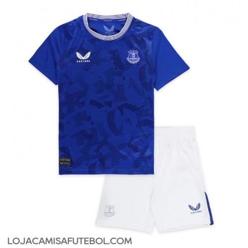 Camisa de Futebol Everton Equipamento Principal Infantil 2024-25 Manga Curta (+ Calças curtas)